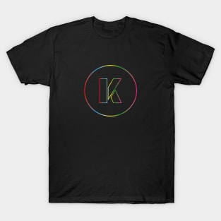 letter K colorful design T-Shirt